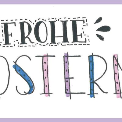 Frohe Ostern Lettering