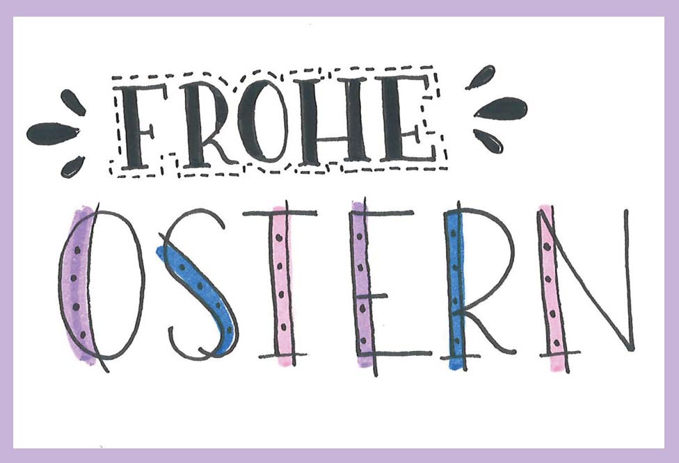 Frohe Ostern Lettering