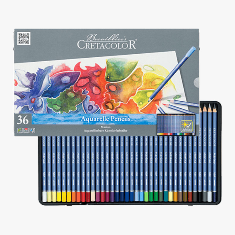 CRETACOLOR Marino Künstler-Aquarellfarbstift 36 Farben Set