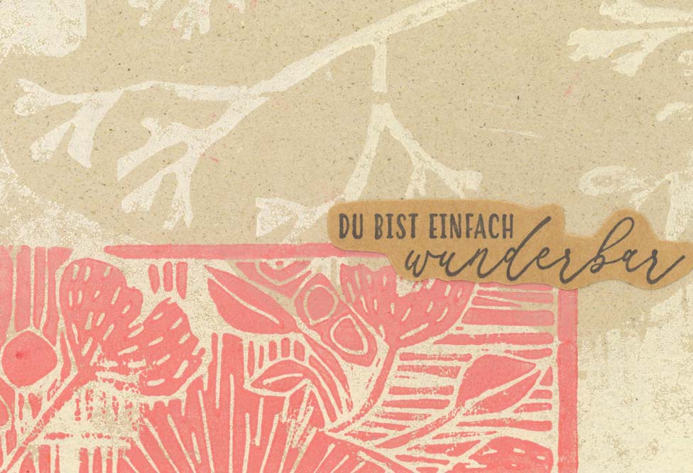 Linoldruck auf Papier