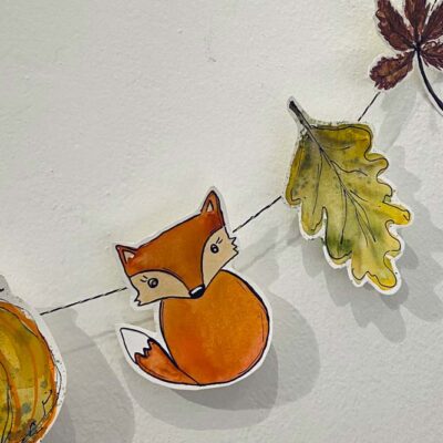 Aquarell Girlande herbst