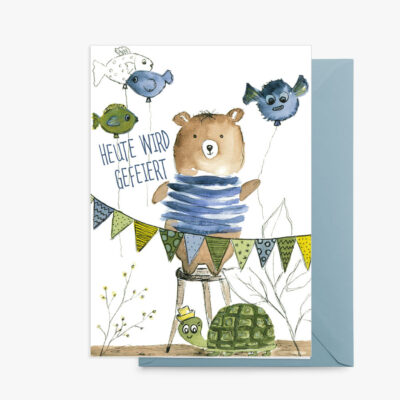 Grußkarte Lobe Designs Bär