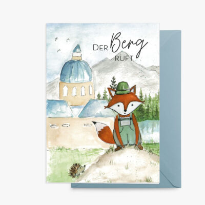 Grußkarte Lobe Designs Der Berg ruft