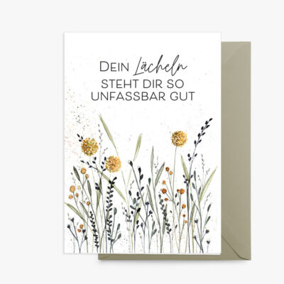 Grußkarte Lobe Designs Dein Lächeln