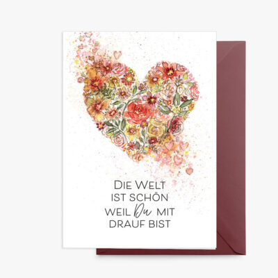 Grußkarte Lobe Designs Die Welt ist schön