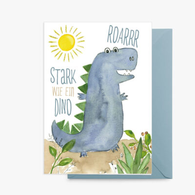 Grußkarte Lobe Designs Dino