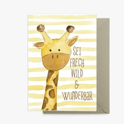 Grußkarte Lobe Designs Giraffe