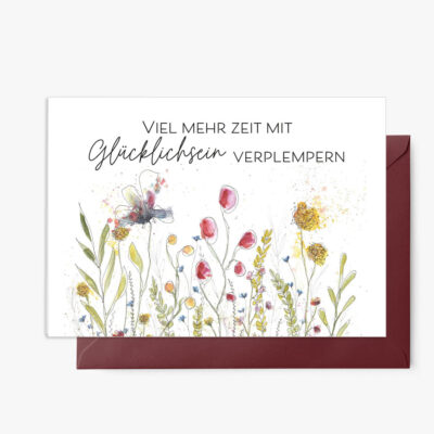 Grußkarte Lobe Designs Glücklichsein