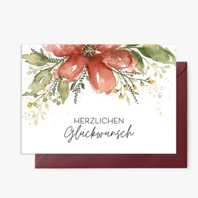 Grußkarte Lobe Designs Herzlichen Glückwunsch