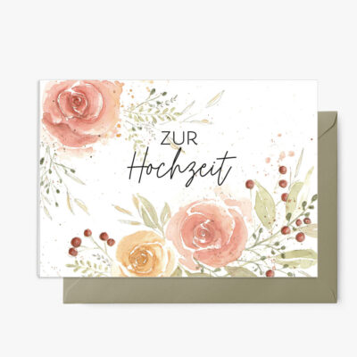 Grußkarte Lobe Designs Zur Hochzeit