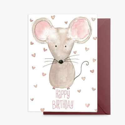 Grußkarte Lobe Designs Maus