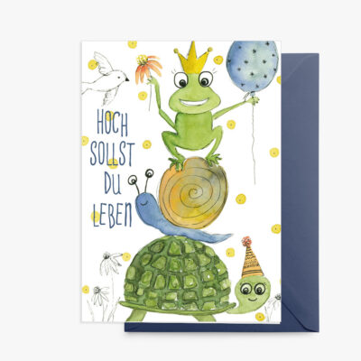 Grußkarte Lobe Designs Tierturm